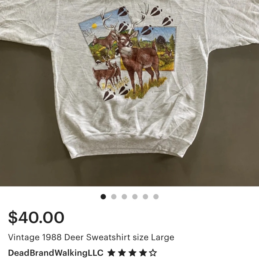Vintage 1988 deer sweatshirt